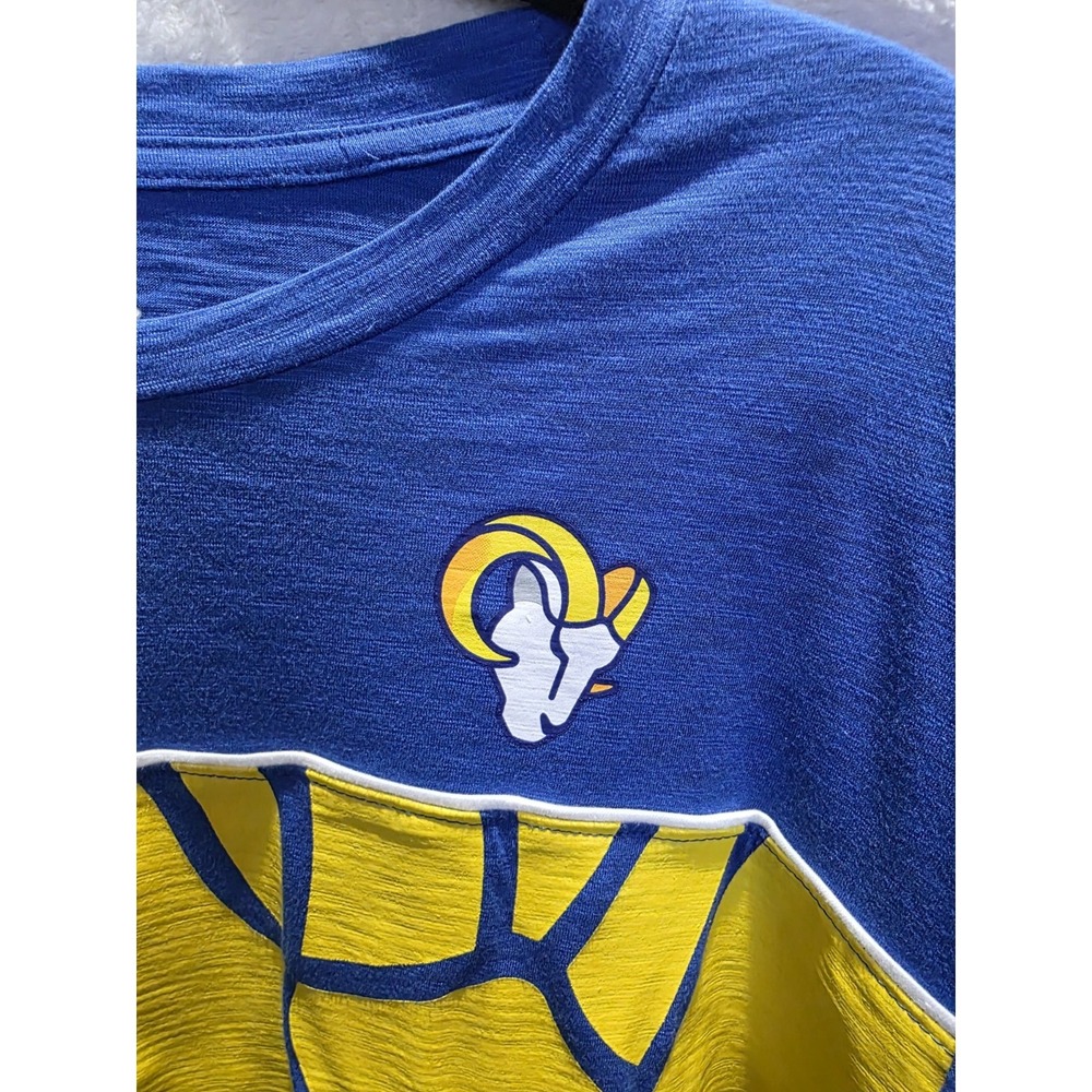 New Fanatics Men's Royal Los Angeles Rams Ultra Cotton T-Shirt Home Footbal XL - Picture 9 of 13